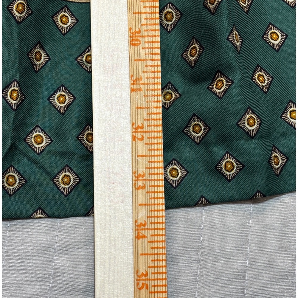VTG 90s Chaus Green Equestrian Horse Print Pleated Midi Skirt Made in Japan EUC - Picture 10 of 10